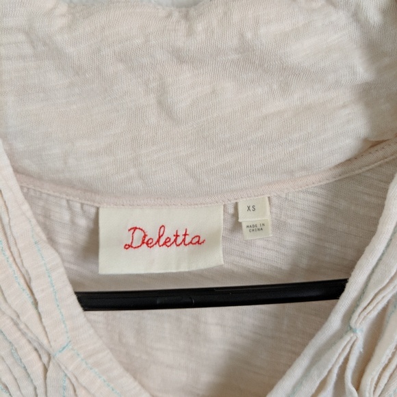 Anthropologie // Deletta Pintuck Top - Picture 3 of 7